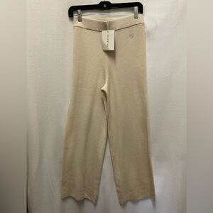 Ravella Garda Cream Cashmere Ribbed Knit Pant